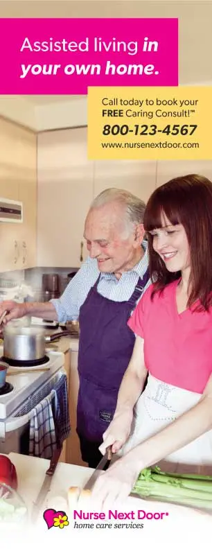 Assisted Living In Your Home Vertical Half Page Version 1